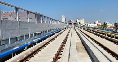 降低捷運行車噪音疑慮 捷運岡山車站段將於今年底完成設置隔音牆